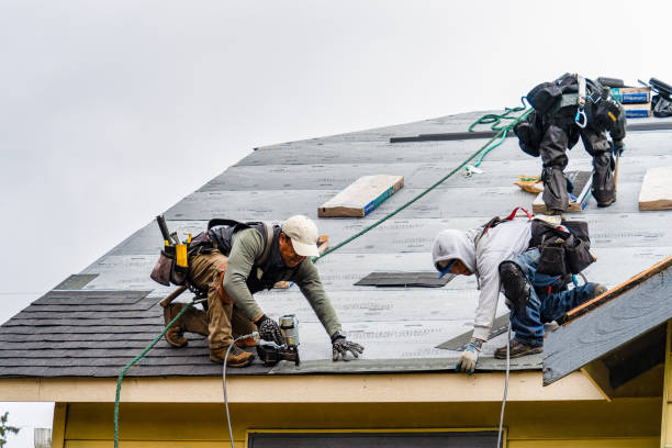 Professional Gutter Installation technician working in Linden, AZ